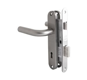 Cerradura embutida manilla dormitorio Futura Kenzo gris