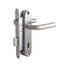 Cerradura embutida manilla dormitorio Futura Kenzo gris