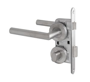 Cerradura embutida manilla baño/dormitorio Niza gris