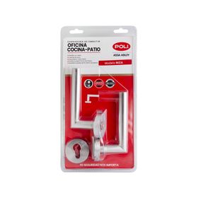 Cerradura embutida manilla oficina/baño niza gris