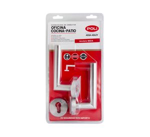 Cerradura embutida manilla oficina/baño niza gris