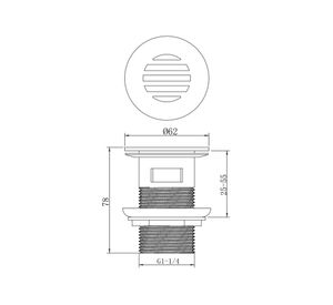 Desagüe lavatorio 11/4" DS104
