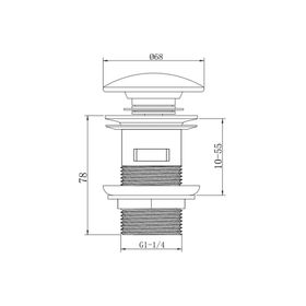 Desagüe lavatorio rebalse 11/4" DS104