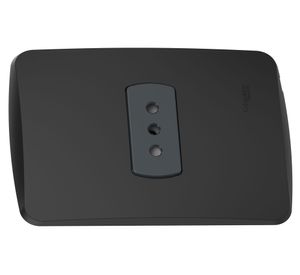 Placa armada tomacorriente simple 2P+T 10A Miluz gris Schneider