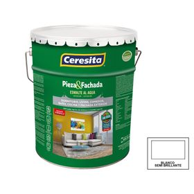 Esmalte al agua 4 gl pieza y diseños fachada semibrillo