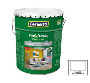 Esmalte al agua 4 gl pieza y diseños fachada semibrillo