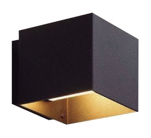 Aplique LED 2L luz cálida abatible negro Pro-Lighting