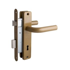 Cerradura embutida dormitorio Kenzo B40 café