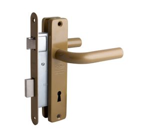 Cerradura embutida dormitorio Kenzo B40 café