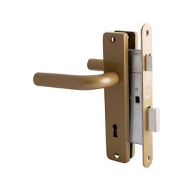 Cerradura embutida dormitorio Kenzo B40 café