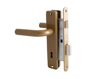 Cerradura embutida dormitorio Kenzo B40 café