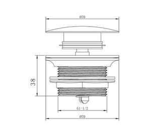 Desagüe tina 11/2" DS108