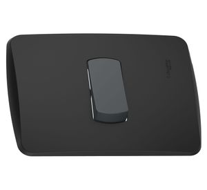 Placa armada con interruptor 16A 9/12 Miluz grafito Schneider