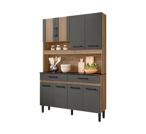 Kit cocina 8 puertas 2 cajones Barbara gris