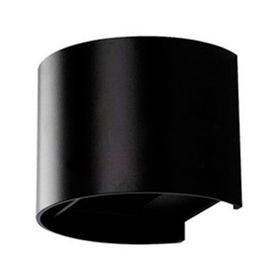 Aplique LED 6W luz cálida GRCU 2x3W negro