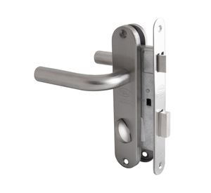 Cerradura embutida manilla baño Futura Kenzo gris