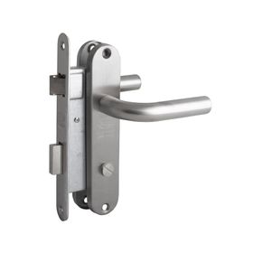 Cerradura embutida manilla baño Futura Kenzo gris