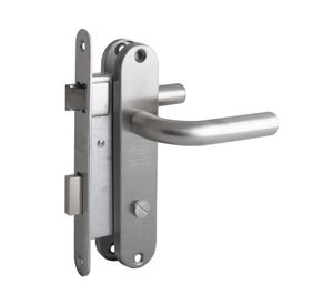 Cerradura embutida manilla baño Futura Kenzo gris