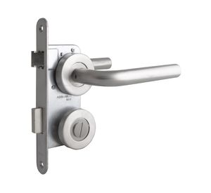 Cerradura embutida manilla baño/dormitorio Monaco gris