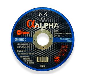 Disco corte acero 4.5x1.0 1 mm 3 unidades Alpha Pro
