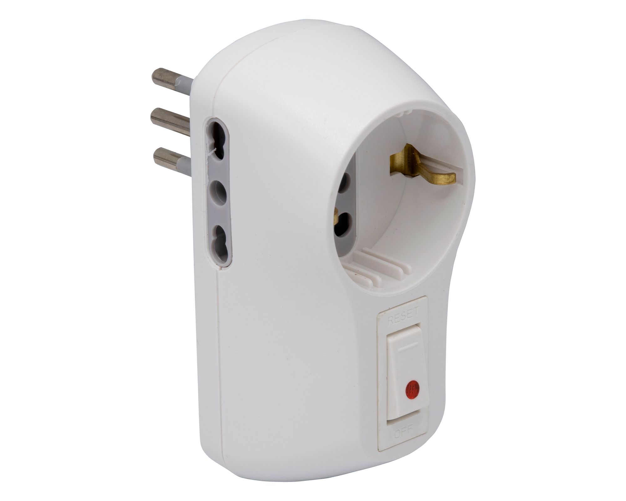 Adaptador triple Schuko volantes S3610DB-4 16A blanco Bticino