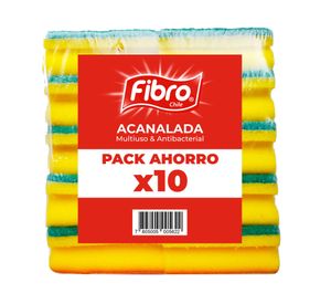 Esponja acanalada 10 unidades Fibro