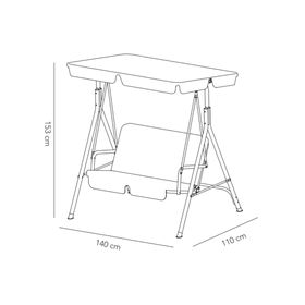 Columpio caño poliéster Laurina