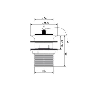 Desagüe 1 1/4'' plástico