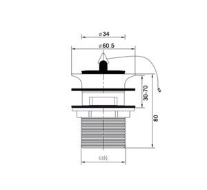Desagüe 1 1/4'' plástico