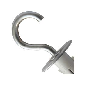 Tarugo gancho 9x50 mm Curvo gris