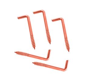 Tornillo escuadra 3x1'' cobrizado 5 unidades