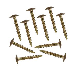 Tornillo rosca gruesa 6x12 cm 10 unidades amarillo