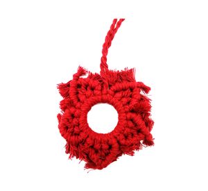 Colgante Estrella macramé rojo