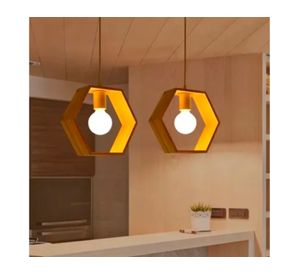 Lámpara colgar 1L E27 Vintage hexagonal