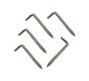 Tornillo escuadra 3x1'' niquelado 5 unidades