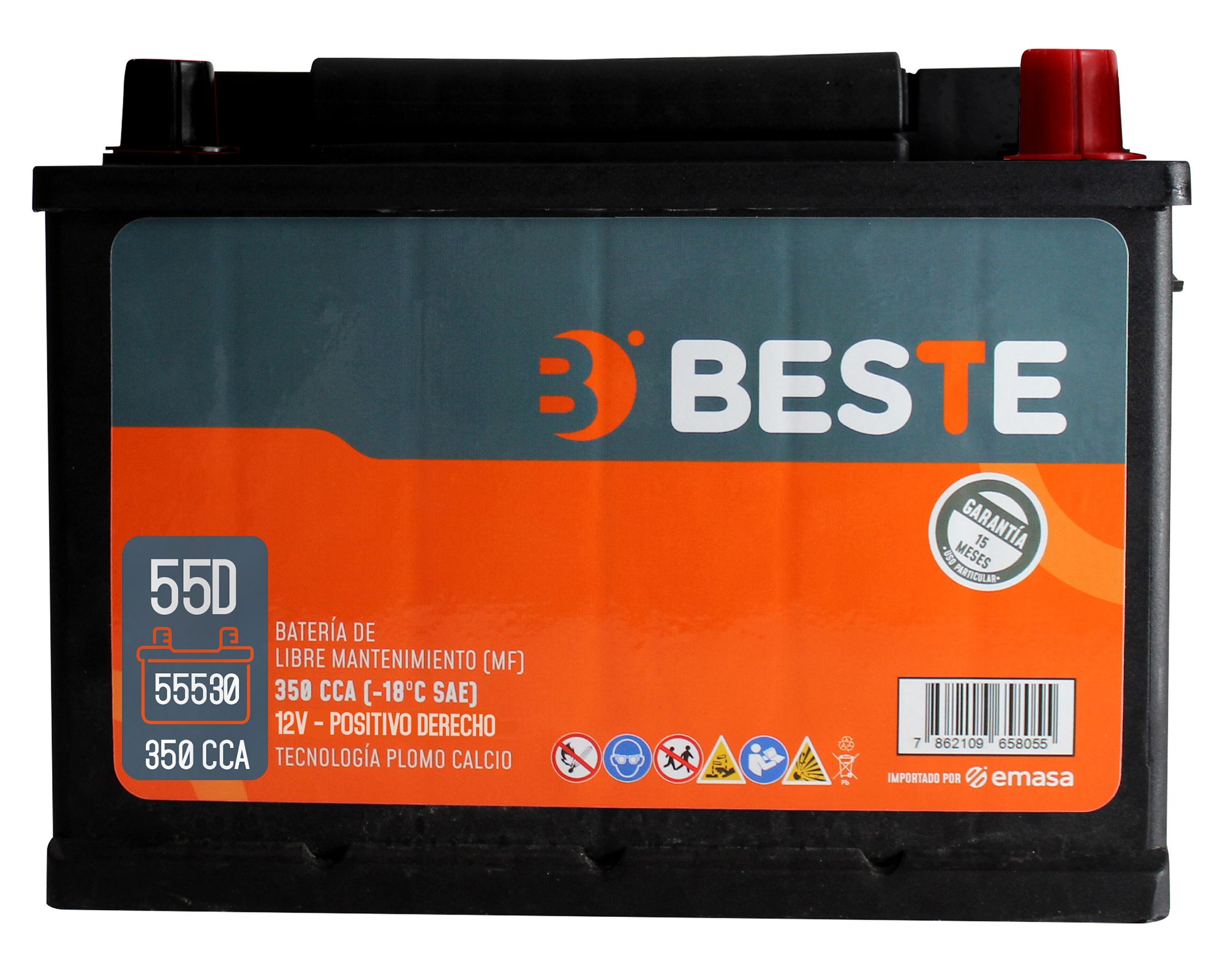 ✨BESSページ✨ Batería para auto 55530 55AH 350CCA positivo derecho | Easy.cl