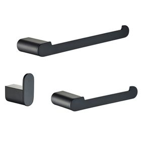 Set de baño Style negro 3 piezas