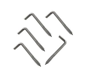 Tornillo escuadra 3.7x2'' niquelado 5 unidades