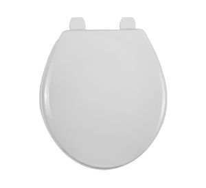 Asiento WC redondo plástico antibacterial blanco