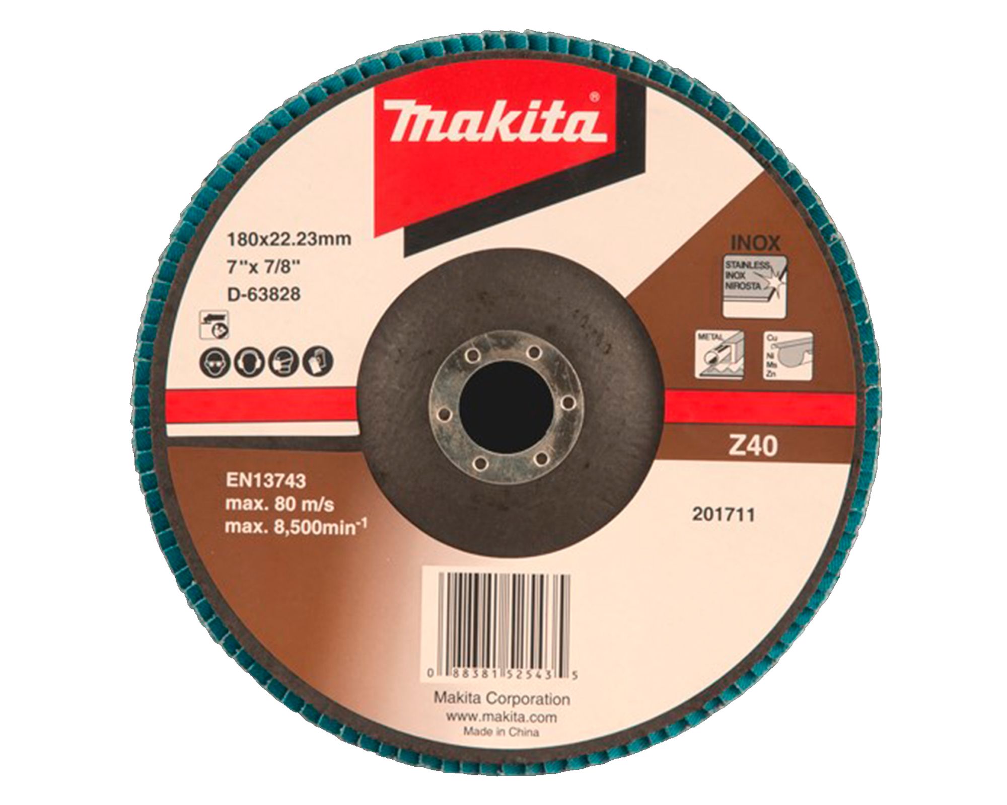 Disco traslapado G40-Z metal D-63828 180x22 mm