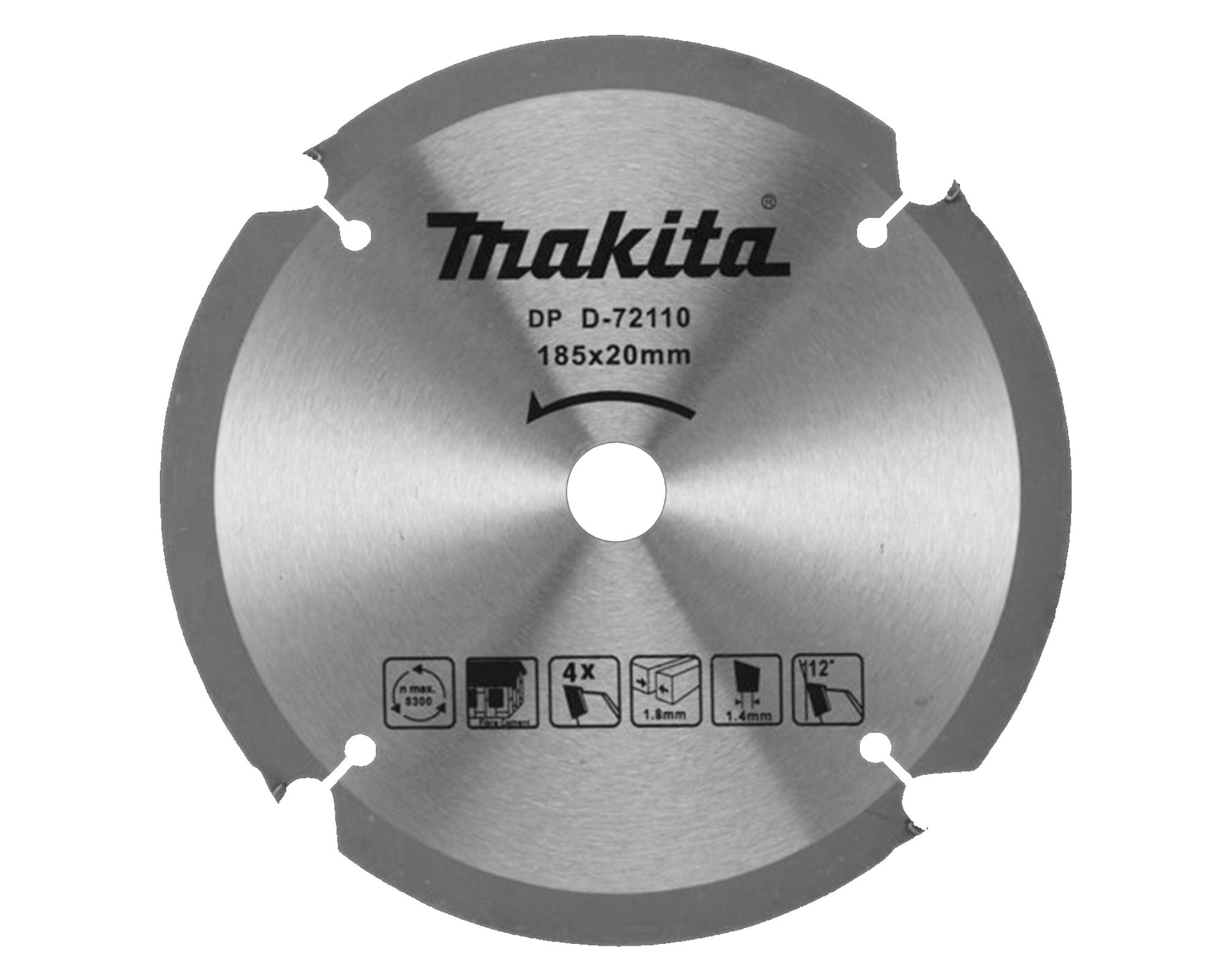 Disco sierra 185x20 mm D-72110 gris