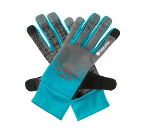 Guante jardín L tela siliconada azul