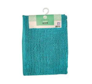 Piso baño Lanudo turquesa 2 unidades