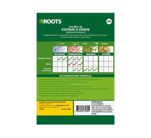 Semilla de verdura Espinaca 5 g Roots