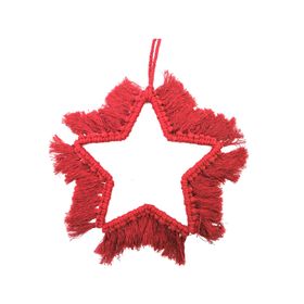 Colgante Estrella con pelos rojo