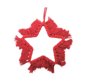 Colgante Estrella con pelos rojo