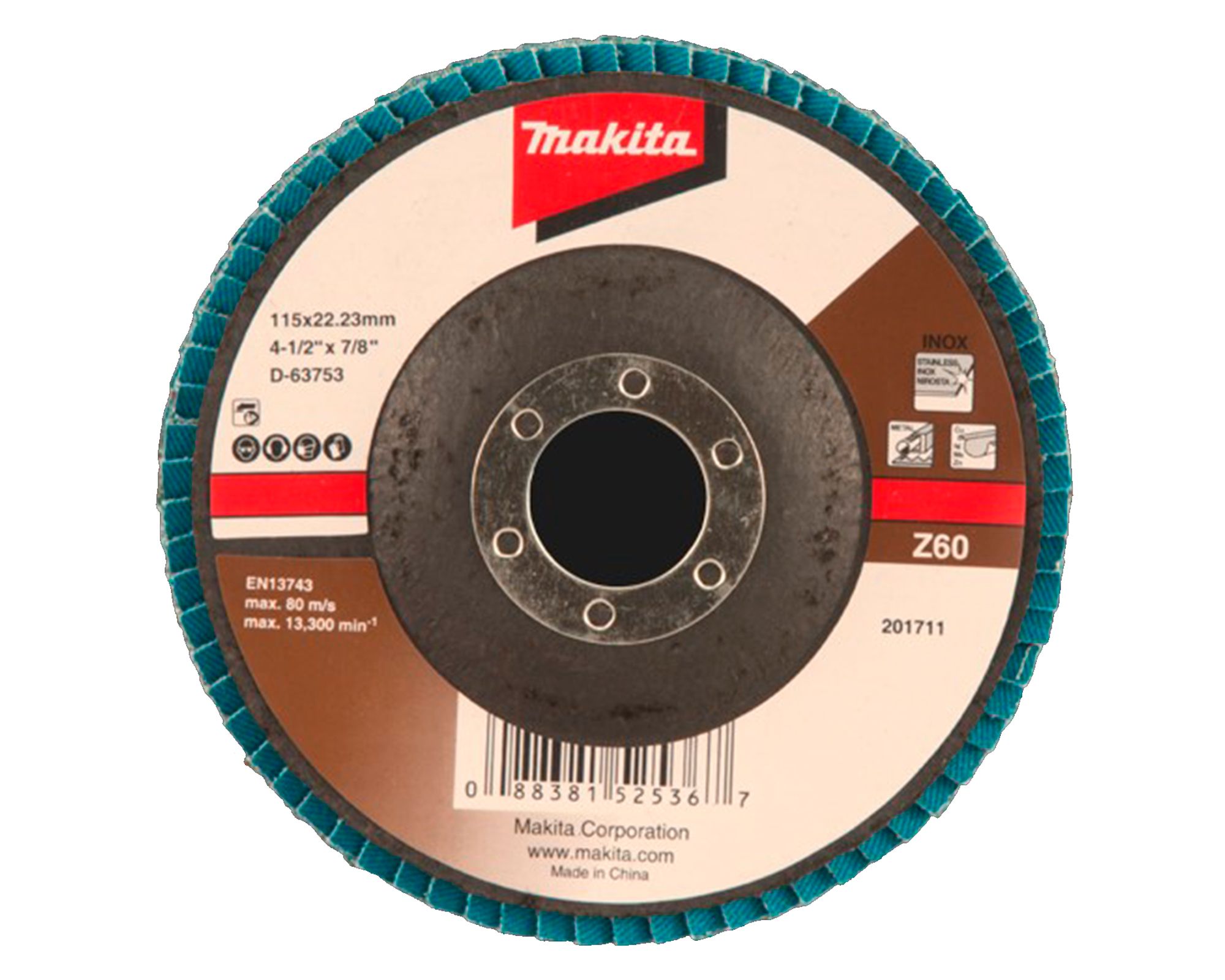 Disco traslapado G60-Z metal D-63753 115x22 mm