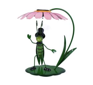 Lámpara solar figura Grillo flor