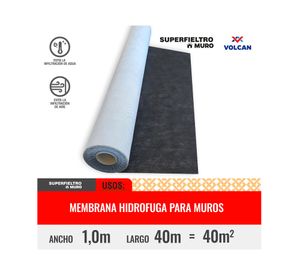 Membrana hidrófuga muro 1x40 m