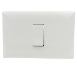Interruptor conmutador 9/24 placa armada Línea S17 blanco